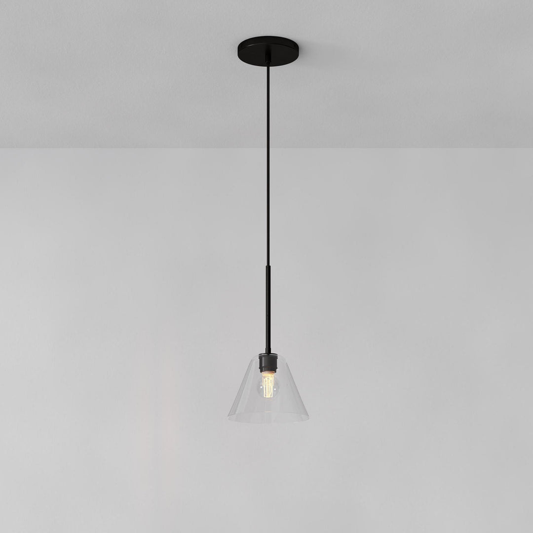 Cone Milk Clear Glass Cone Pendant Light for Kitchen