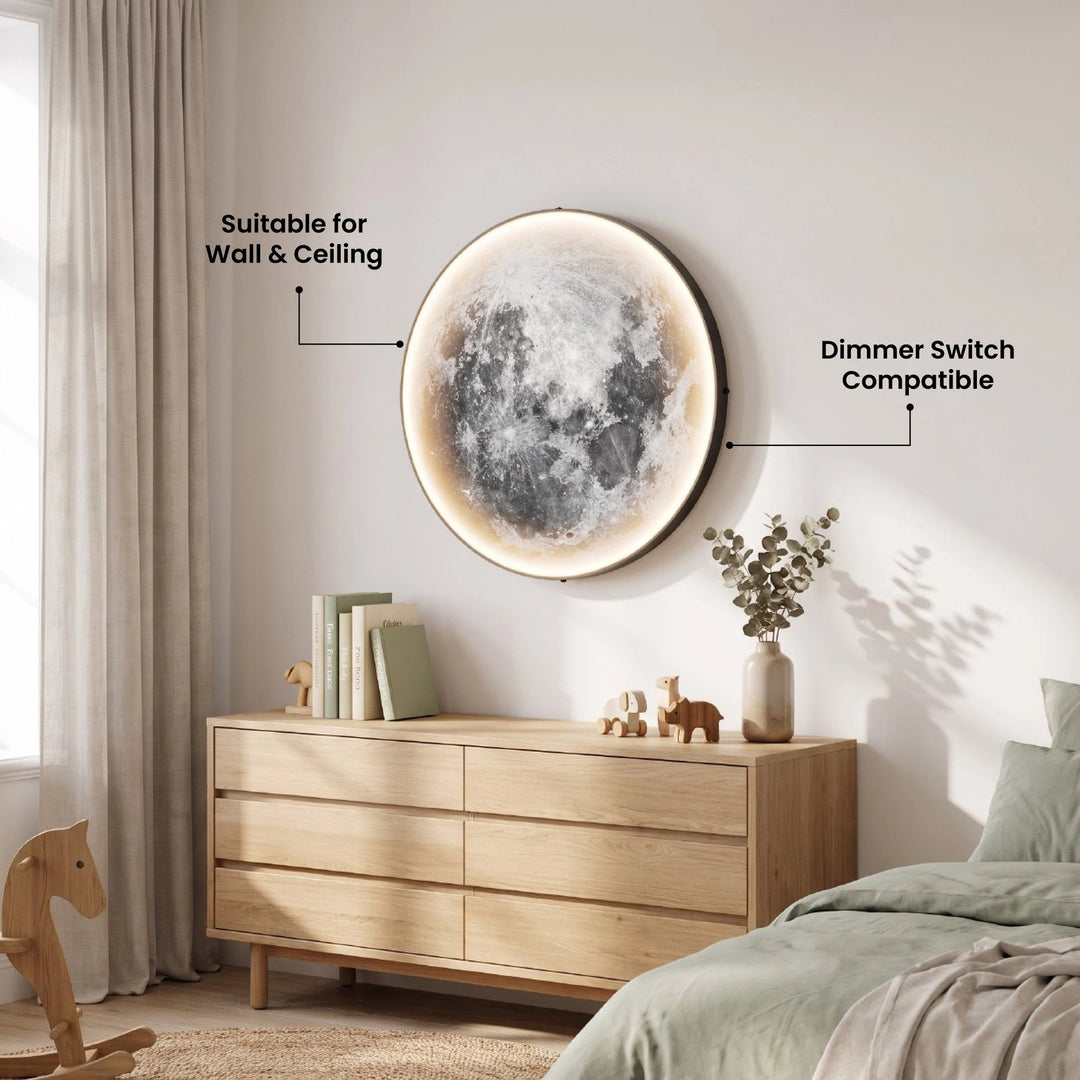 Moon Wall and Ceiling Light | Hardwired, 3 Sizes