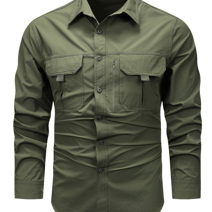 Men's Long-Sleeve Utility-Pocket Summer Shirt – image 2