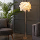 Art Deco Feather Shade Floor Lamp in Rose Gold