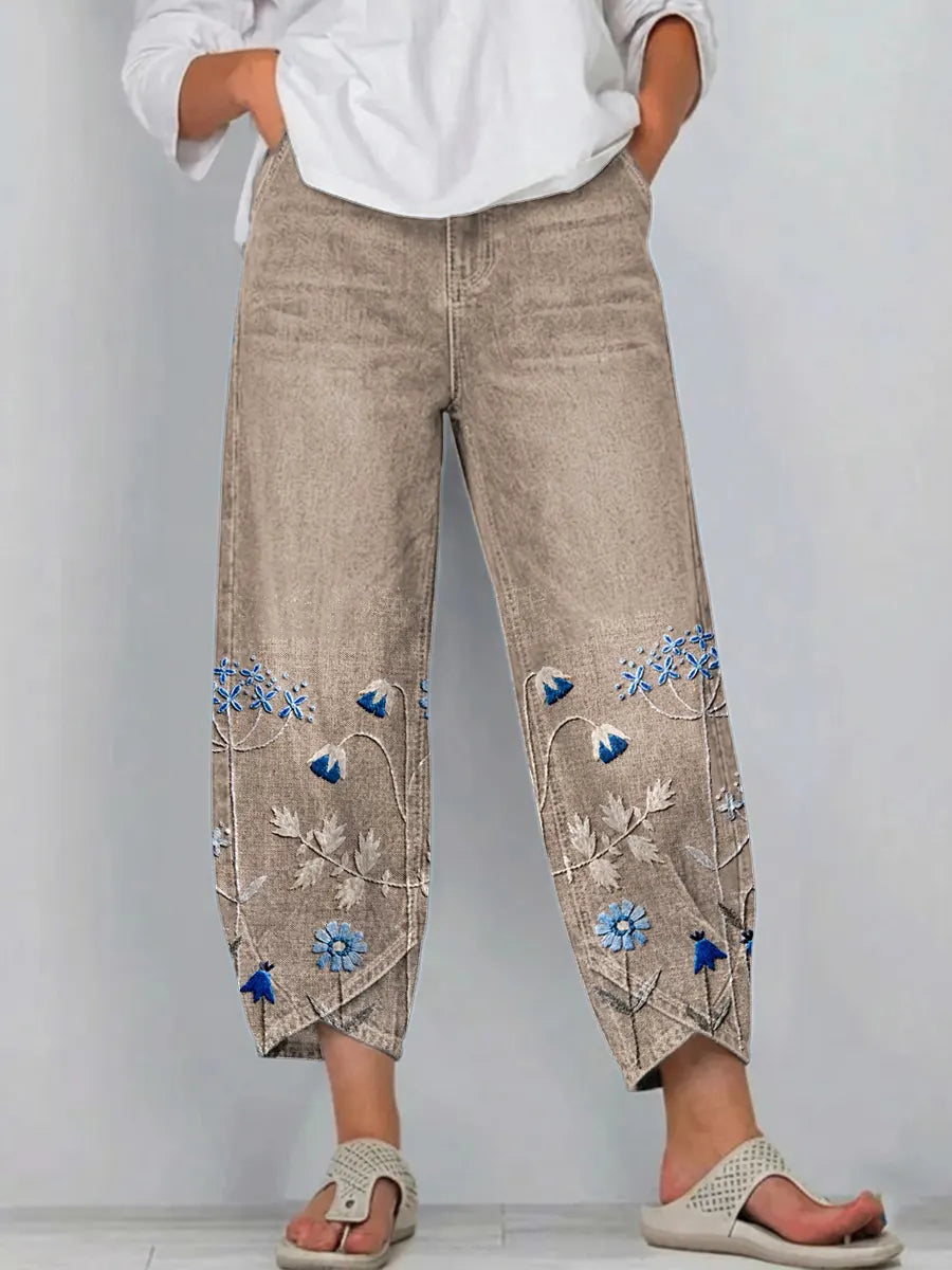 Women's Floral Loose-Fit Everyday Trousers – image 1