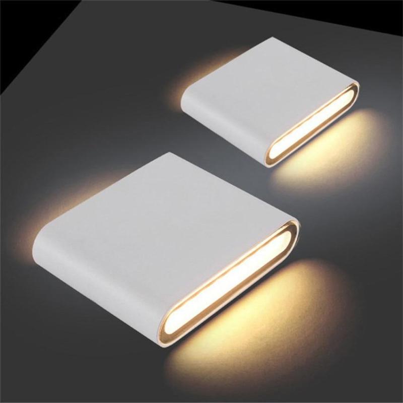 Slim Rectangular Outdoor Wall Light | Up and Down LED, Black or White