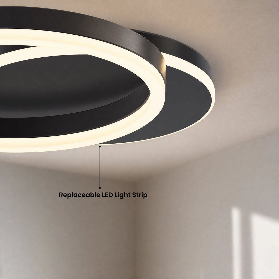 Ring LED Ceiling Light | Gold or Black, 1 to 5 Rings