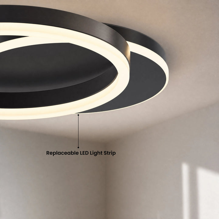Ring LED Ceiling Light | Gold or Black, 1 to 5 Rings
