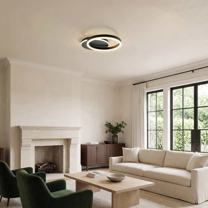 Ring LED Ceiling Light | Gold or Black, 1 to 5 Rings