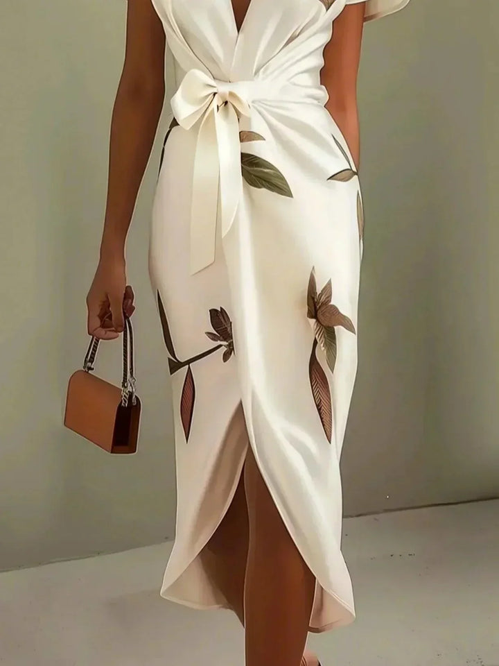 Women's Floral Wrap Midi Summer Dress – image 5