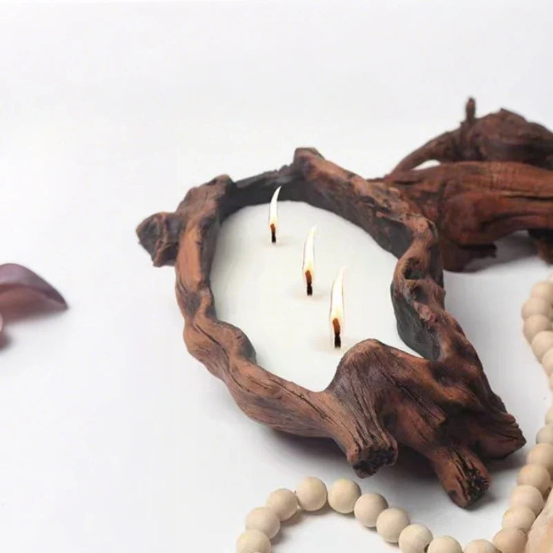 Cement Tree Hollow Candle Holder