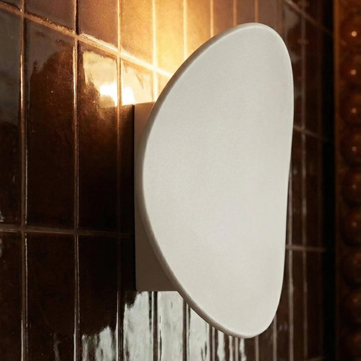 Pebble Wall Light with Backlight Glow | Black or White