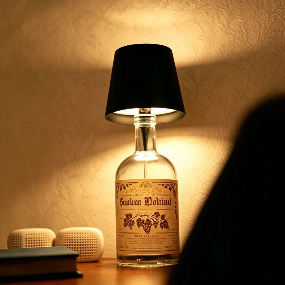 Rechargeable Bottle Top Lamp with Dimmer