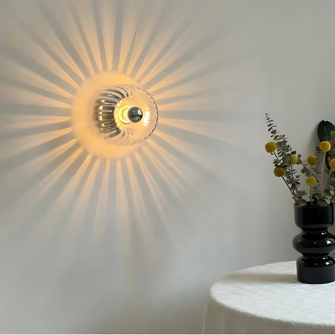Modern Minimalist Glass Round Wall Sconce LED 1-Light