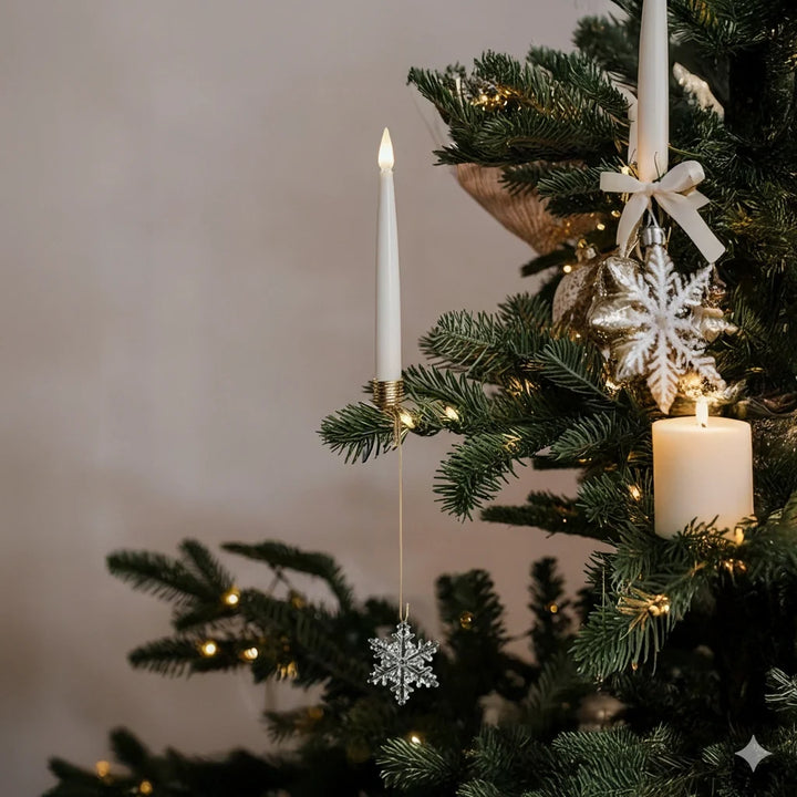 Christmas Tree Candle Lights with Crystal Drops