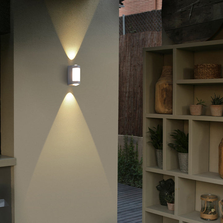 Nordic Minimalist Acrylic Rectangular Outdoor Wall Light LED Up-Down