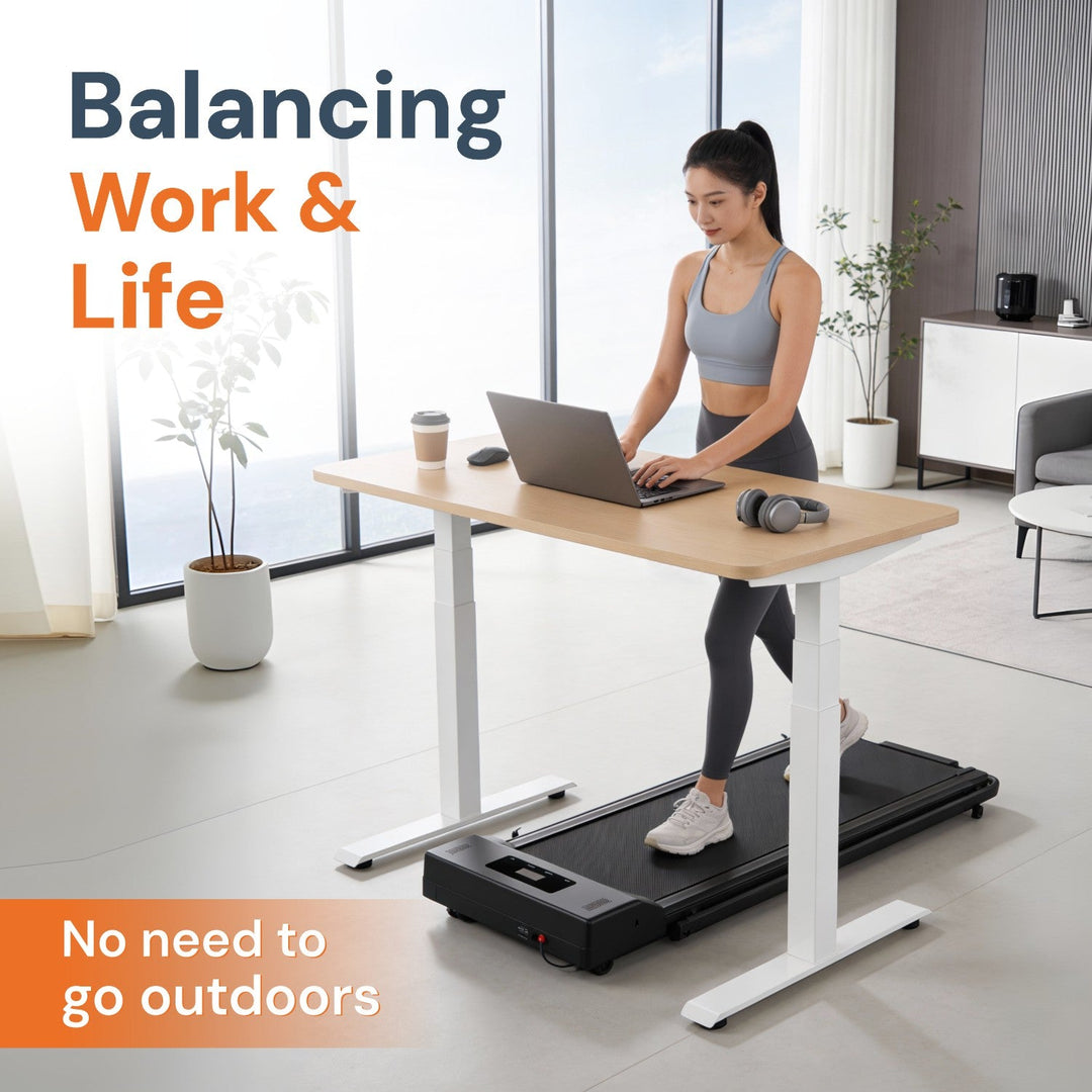 2 in 1 Walking Pad | With Foldable Handrails