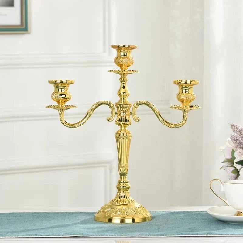 Vintage Floral Alloy Candelabra