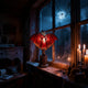Gothic Bat Wing Resin Table Lamp