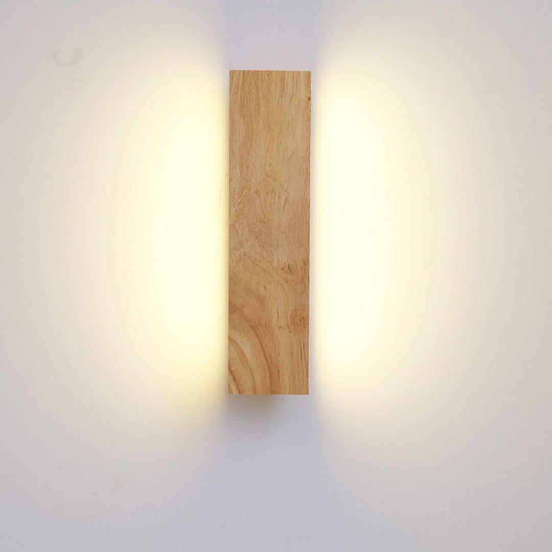 Rotating Wood Wall Light | Up and Down LED, 22 or 32 cm