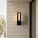 Cylinder Outdoor Wall Light | Black Steel, Up and Down