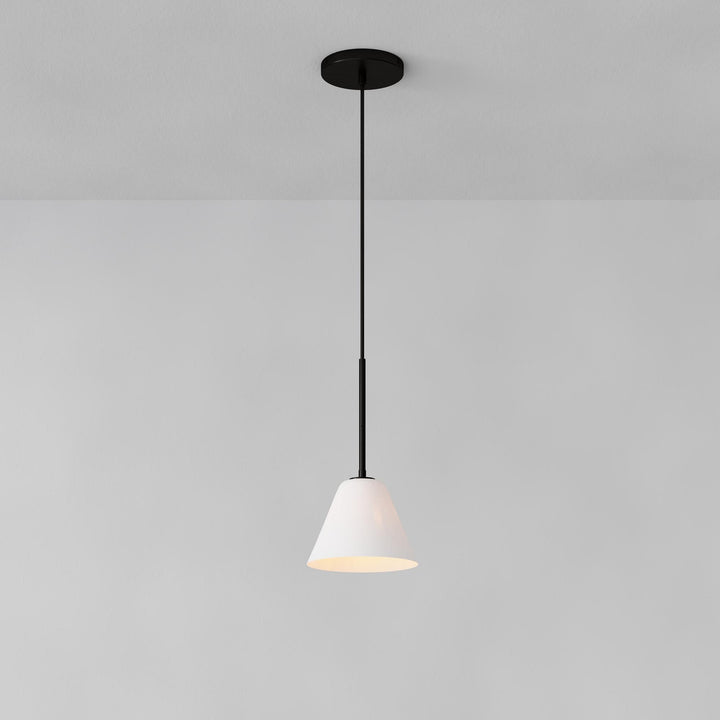 Cone Milk Clear Glass Cone Pendant Light for Kitchen