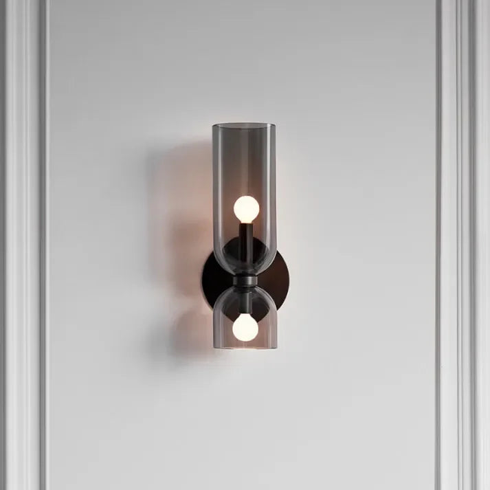 Glass Up and Down Wall Light | Opal, Clear or Smoke Grey