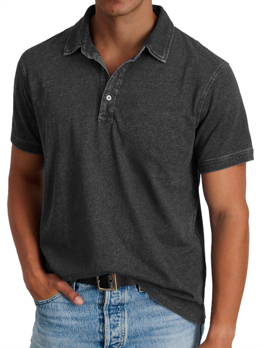 Men's Short-Sleeve Summer Polo Shirt – image 5