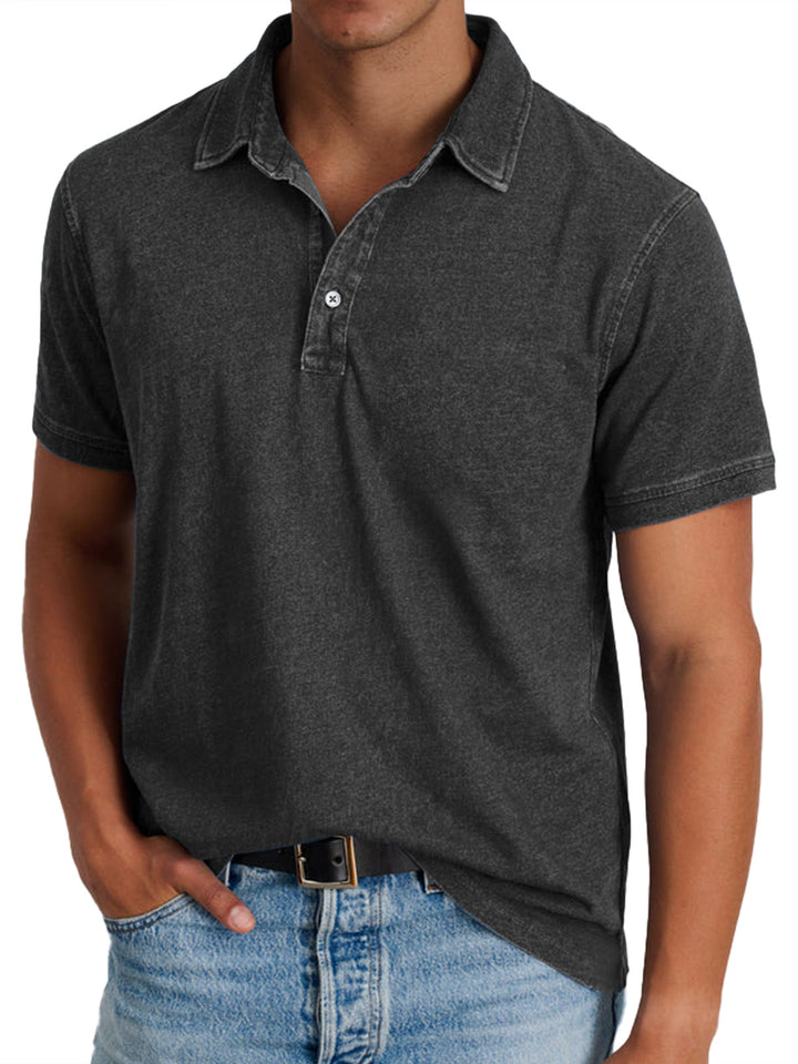 Men's Short-Sleeve Summer Polo Shirt – image 5