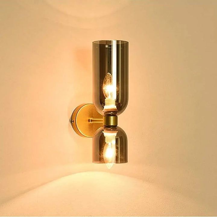 Glass Up and Down Wall Light | Opal, Clear or Smoke Grey