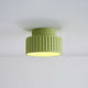 Ribbed Semi-Flush Ceiling Light | White, Beige, Green or Orange