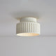 Ribbed Semi-Flush Ceiling Light | White, Beige, Green or Orange