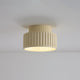 Ribbed Semi-Flush Ceiling Light | White, Beige, Green or Orange