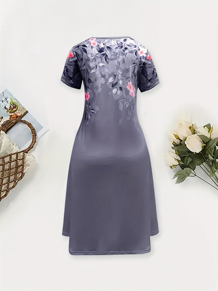 Women's A-Line Floral Midi Summer Dress – image 11