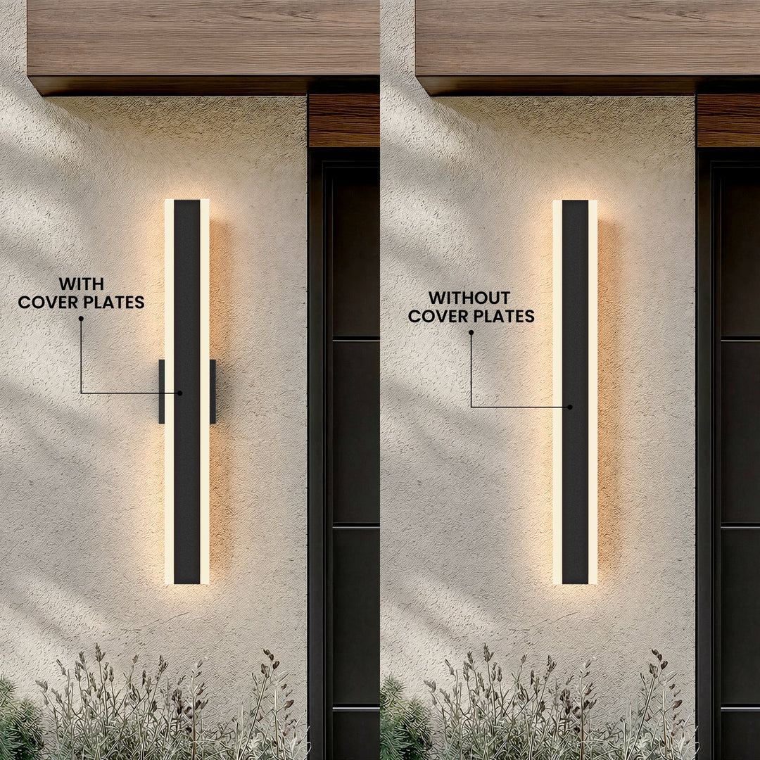 Linear LED Outdoor Wall Light | Black, 30-240 cm, Remote