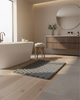Plush Absorbent Bath Mat in Grey