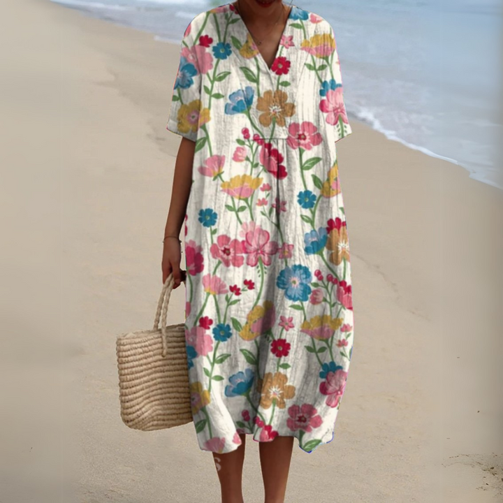 Women's V-Neck Summer Dress – image 3