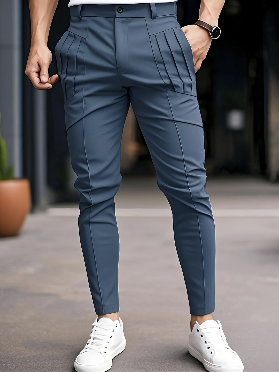 Men's Slim-Fit Tailored Everyday Trousers – image 9