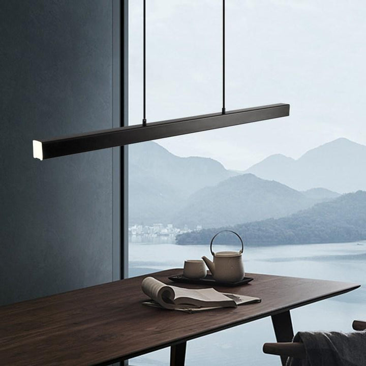 Lerin Modern Linear LED Pendant Light Black/Brown