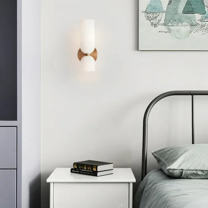 Glass Up and Down Wall Light | Opal, Clear or Smoke Grey