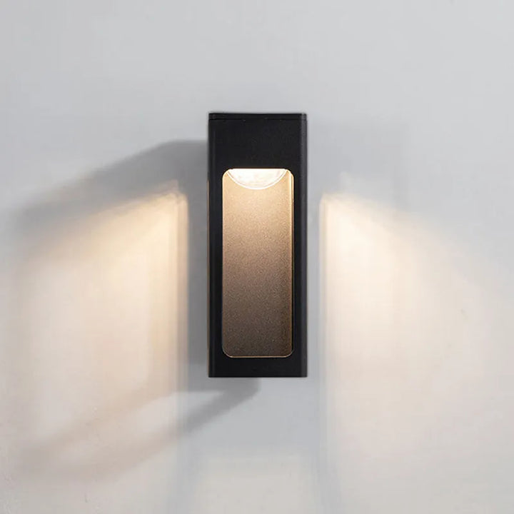 Geometric Outdoor Wall Light | Black, Optional Sensor