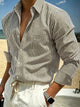 Men's Long-Sleeve Striped Summer Shirt – image 5