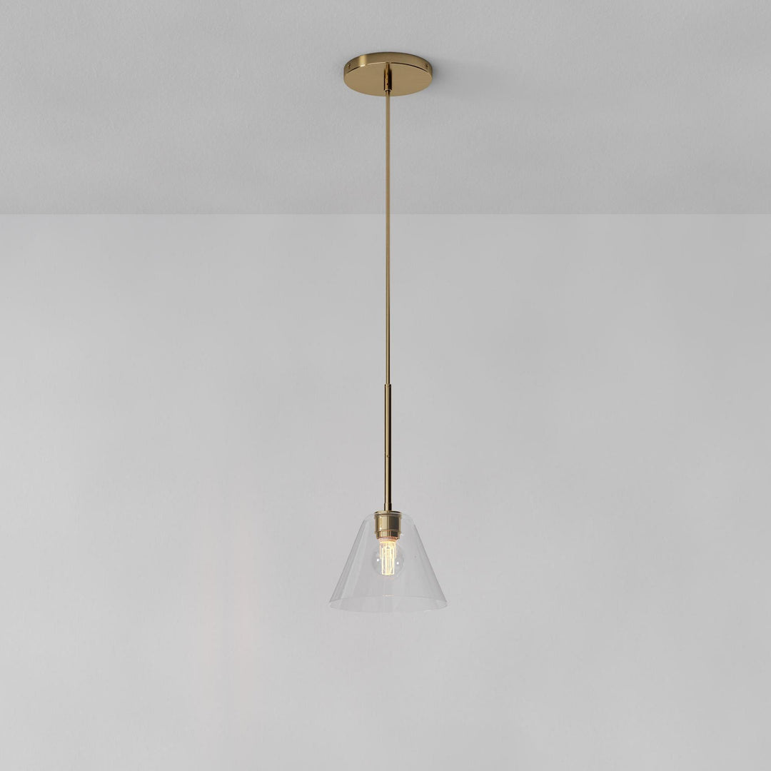 Cone Milk Clear Glass Cone Pendant Light for Kitchen