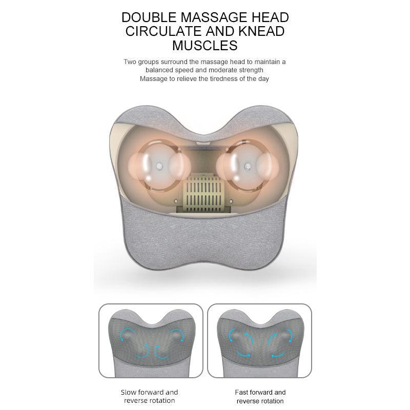 Smart Wireless Heated Lumbar Massager - Deep-Kneading Lumbar & Neck Massager
