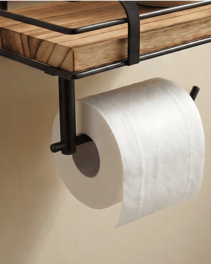 Wall Toilet Roll Holder With Spare Roll Storage, view 6