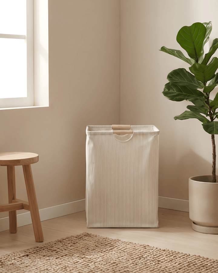 XL Fabric Laundry Basket With Handles, view 6