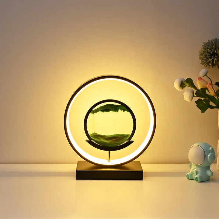 Sand Art Horizon Ring Table Lamp