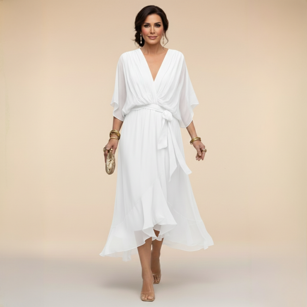 Women's V-Neck Flowy Summer Dress – image 7