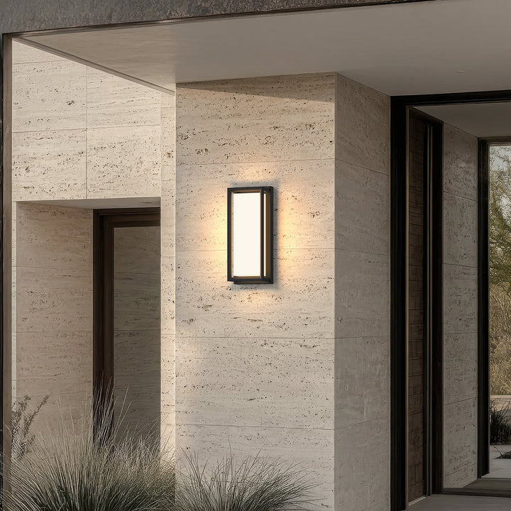 Open-Frame Outdoor Wall Light | Black Steel, 5 Light Colours