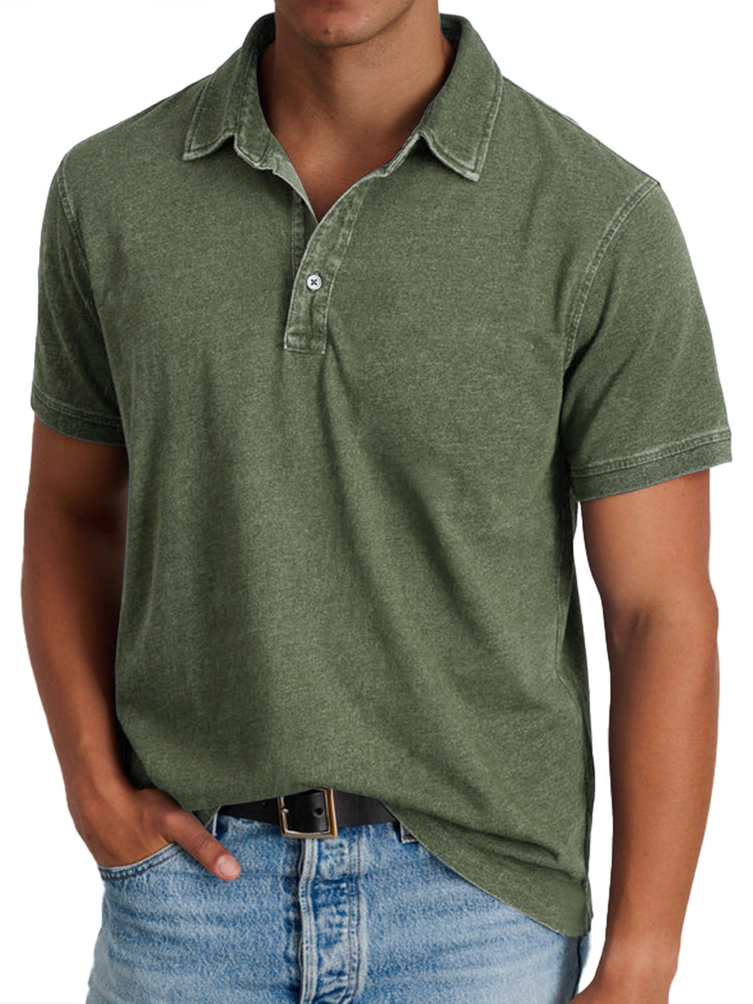 Men's Short-Sleeve Summer Polo Shirt – image 7