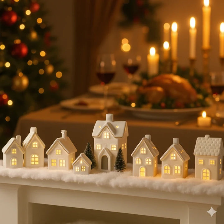 Light-Up Ceramic Christmas Village