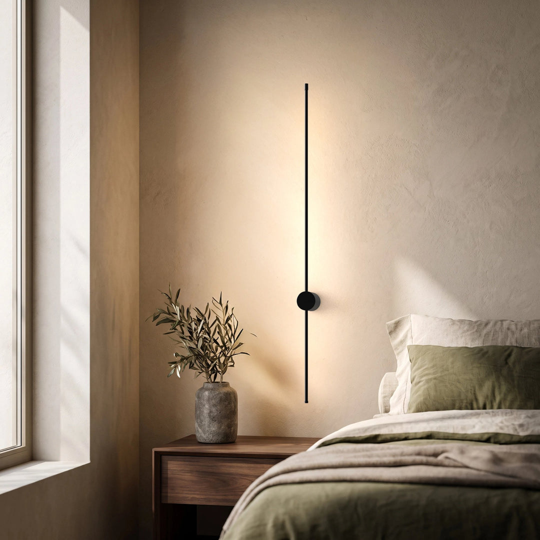 Slim LED Line Wall Light | Black, Rotatable, 60-120 cm