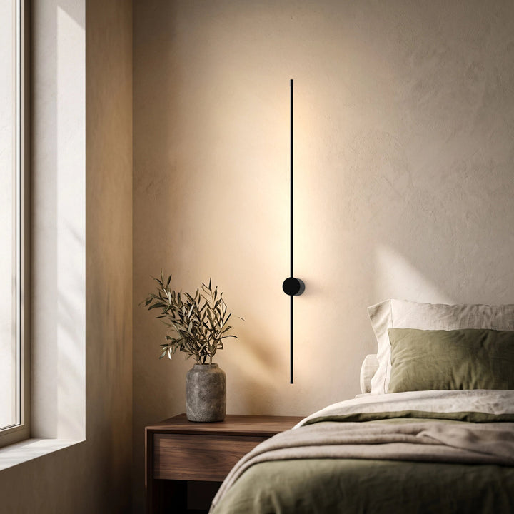 Slim LED Line Wall Light | Black, Rotatable, 60-120 cm