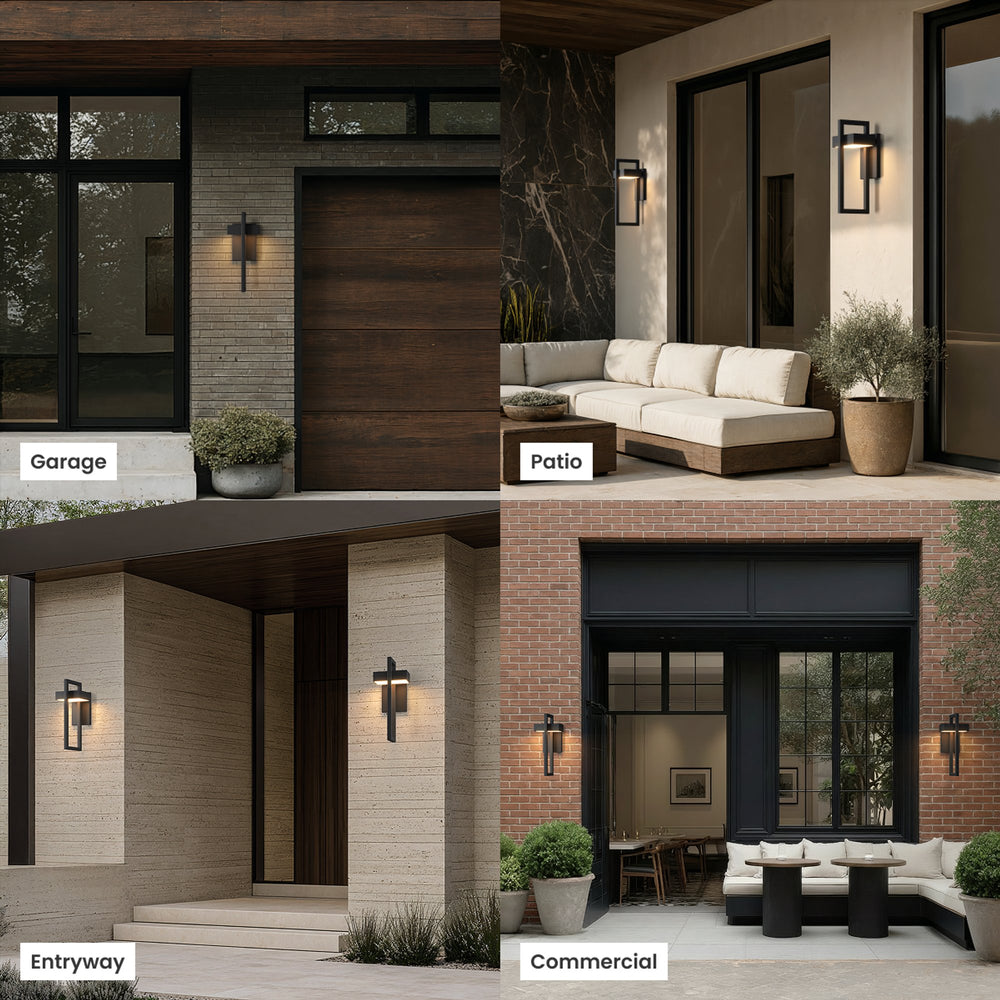Black Stainless Steel Outdoor Wall Light | 3 Sizes